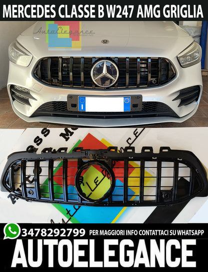 GRIGLIA ANTERIORE MERCEDES CLASSE B W247 MASCHERINA AMG PANAMERICANA BLACK
