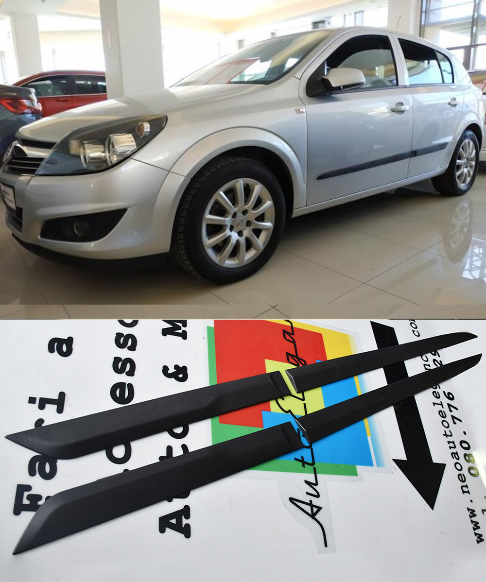 OPEL ASTRA H PROTEZIONE PORTIERE ADESIVE 3M IN ABS 4 PEZZI BOMBATURE PORTA