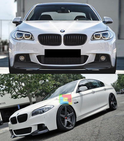 SPOILER SOTTO PARAURTI ANTERIORE BMW SERIE 5 F10 F11 SPLITTER NERO LUCIDO ABS