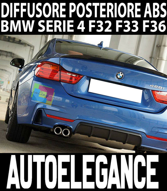 BMW SERIE 4 F32 F33 F36 2013+ SOTTO PARAURTI POSTERE ABS DIFFUSORE PARAURTI M AUTOELEGANCERICAMBI