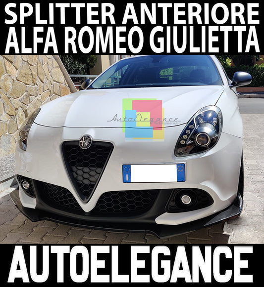 ALFA ROMEO GIULIETTA SPLITTER SPOILER SOTTO PARAURTI ANTERIORE ABS NERO LUCIDO AUTOELEGANCERICAMBI