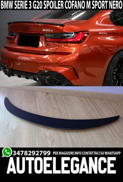 M SPORT GLOSS BLACK HOOD SPOILER FOR BMW 3 SERIES G20 SEDAN 0217