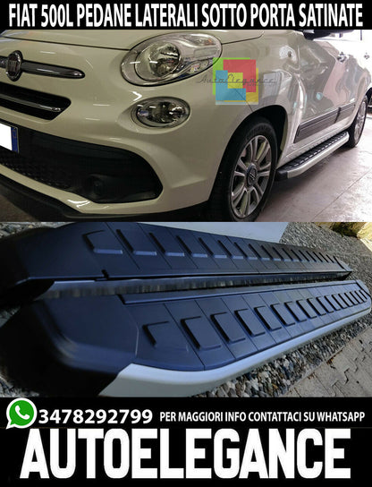 PEDANE LATERALI PER FIAT 500L 2012 IN POI SOTTO PORTA ANTISCIVOLO
