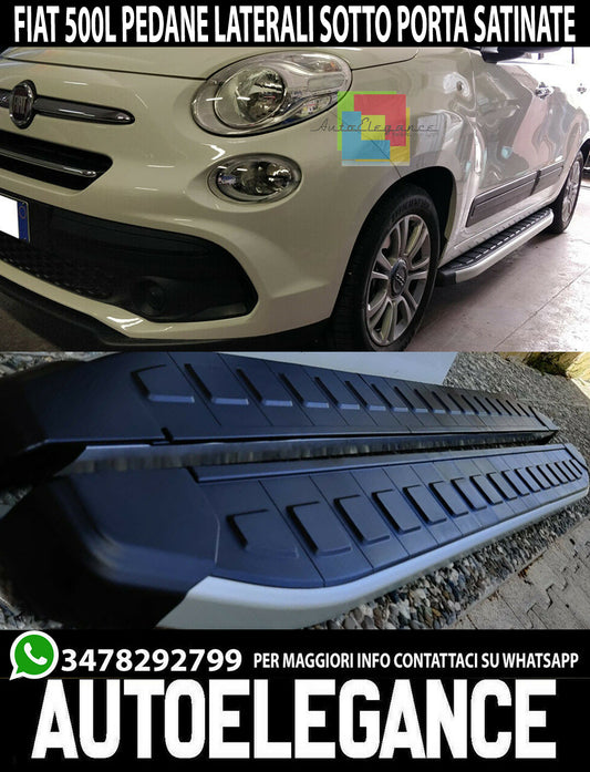 PEDANE LATERALI PER FIAT 500L 2012 IN POI SOTTO PORTA ANTISCIVOLO