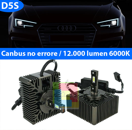 AUDI A4 B9 COPPIA LAMPADE LED D5S 6000K 12.000LUMEN BIXENON AUTOELEGANCERICAMBI