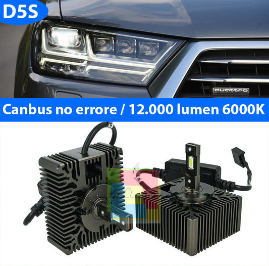AUDI Q7 4M COPPIA LAMPADE LED D5S 6000K 12.000LUMEN BIXENON AUTOELEGANCERICAMBI