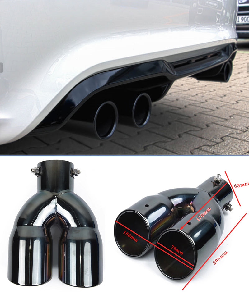 BMW SERIE 1 F20 F21 TERMINALI DI SCARICO ACCIAIO INOX NERO LUCIDO M1 AUTOELEGANCERICAMBI
