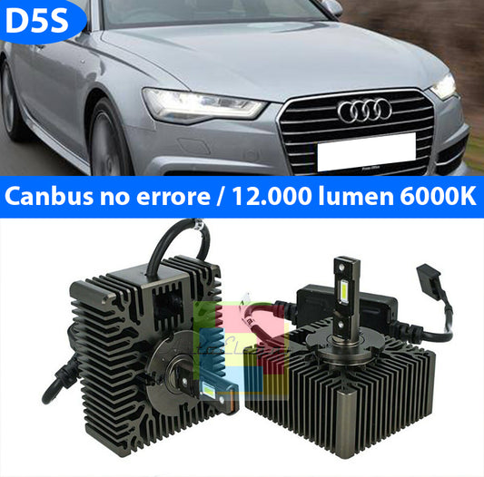 AUDI A6 C7 DAL 2015+ COPPIA LAMPADE LED D5S 6000K 12.000LUMEN BIXENON AUTOELEGANCERICAMBI