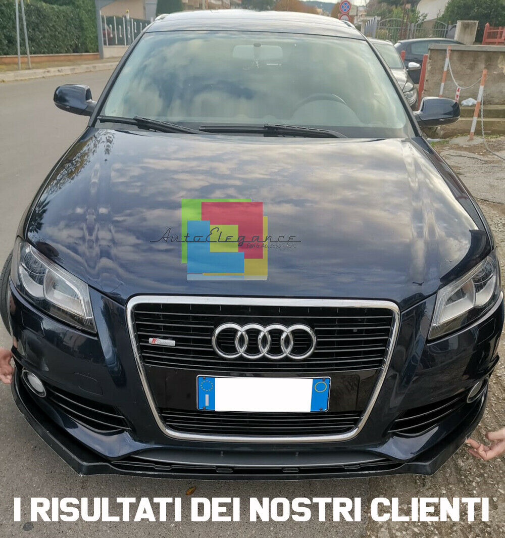 SOTTO PARAURTI ANTERIORE AUDI A3 8P 2008-2012 SPOILER ABS / PLASTIC NERO SPLITTER