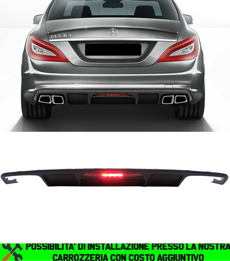 MERCEDES CLS W218 2011-2017 AMG ABS REAR DIFFUSER UNDER BUMPER