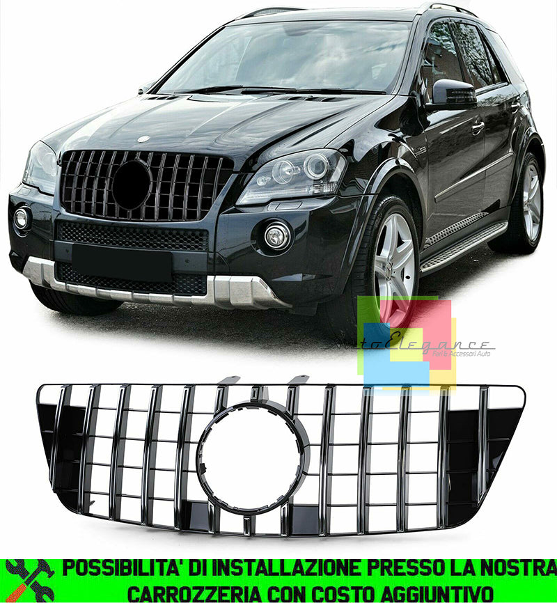 MERCEDES ML W164 2009 AL 2011 LIFT GRIGLIA ANTERIORE LOOK AMG PROFILI CROMATI