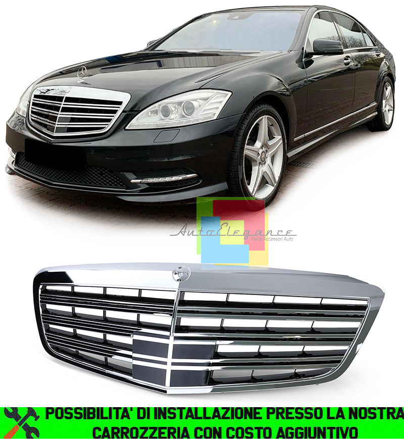 GRIGLIA ANTERIORE MERCEDES S W221 2009-2013 LIFT AMG CROMATA DISTRONIC