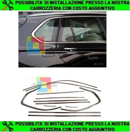 CORNICE CROMATA PER FINESTRINI BMW X5 E70 2008-2013 AUTOELEGANCERICAMBI
