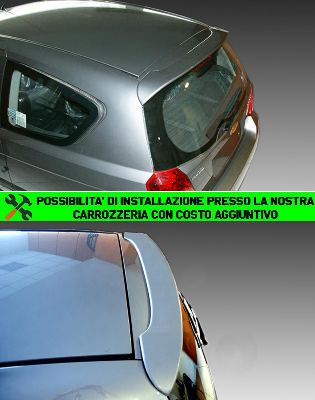 CHERVOLET AVEO SPOILER POSTERIORE SUL TETTO IN ABS LOOK SPORTIVO AUTOELEGANCERICAMBI