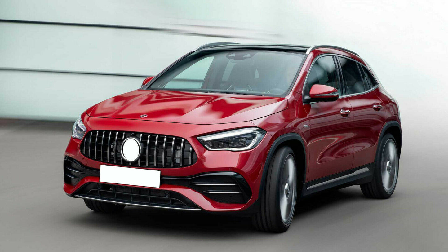 MERCEDES GLA H247 AMG 2020-2023 GRIGLIA ANTERIORE AMG LOOK GT-R PROFILI SATINATI