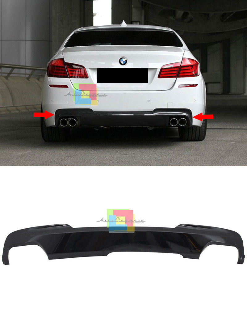 SOTTO PARAURTI BMW SERIE 5 F10 F11 2010-2014 DIFFUSORE DOPPIO SCARICO ABS