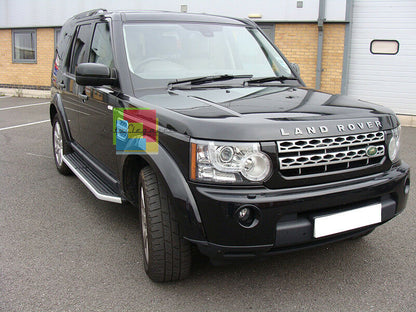 LAND ROVER DISCOVERY 3 / 4 PEDANE SOTTO PORTA LATERALI IN ALLUMINIO & ABS