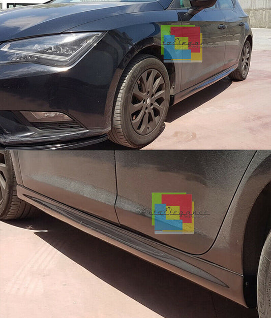 SEAT LEON MK3 5F 2012-2018 5 DOOR SIDE SKIRTS UNDER DOOR FR LOOK ABS