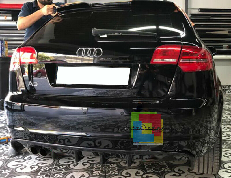 SPOILER POSTERIORE TETTO AUDI A3 8P 05-12 SPORTBACK LOOK RS3 IN ABS NEW