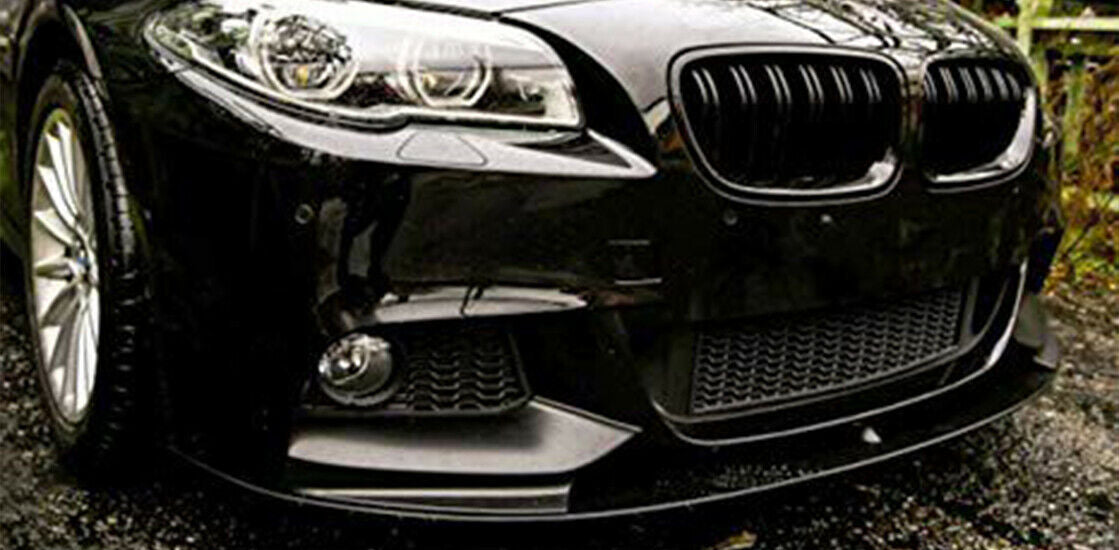 SPLITTER SOTTO PARAURTI ANTERIORE BMW SERIE 5 F10 F11 NERO OPACO M LAMA 0133