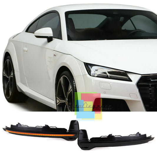 AUDI TT FV R8 4S FRECCE LED DINAMICHE PER SPECCHI LATERALI LOOK FUME AUTOELEGANCERICAMBI