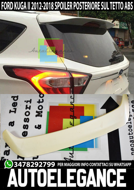 SPOILER POSTERIORE TETTO GIA' VERNICIATO BIANCO - FORD KUGA 2012-2015 ALETTONE