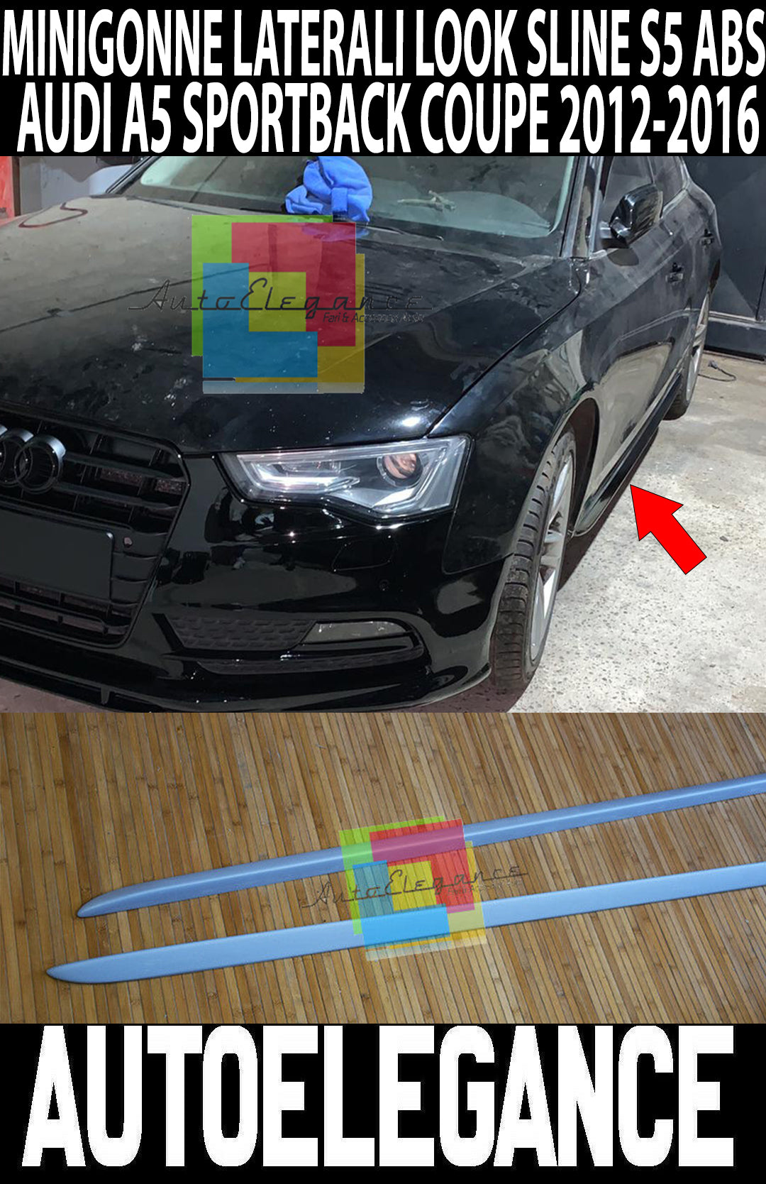 SIDE SKIRTS AUDI A5 S5 Restyling 2012+ S-LINE LOOK SIDE SILLS
