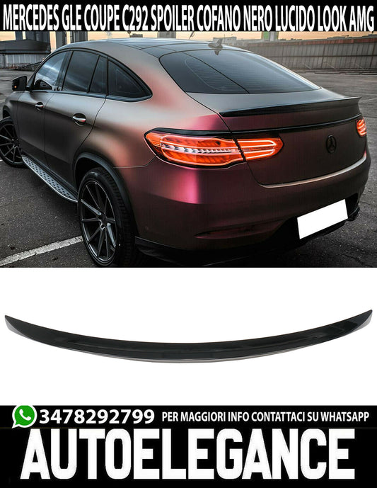 SPOILER POSTERIORE COFANO MERCEDES GLE COUPE 2015-2019 ABS NERO LUCIDO 0047