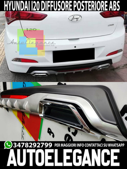 HYUNDAI I20 ABS UNDER BUMPER DIFFUSER RECTANGULAR RS TIP