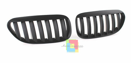 BMW SERIE 6 E63 E64 GRIGLIE ANTERIORI NERO OPACO LOOK M AUTOELEGANCERICAMBI
