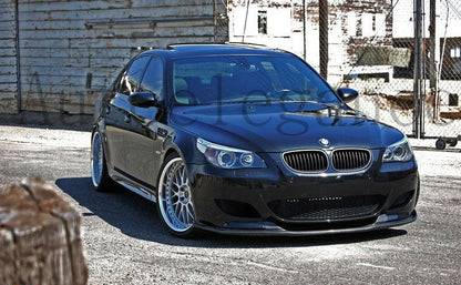 BMW SERIE 5 E60 E61 SOTTO PARAURTI SPLITTER ANTERIORE ABS NERO PER MTECH AUTOELEGANCERICAMBI