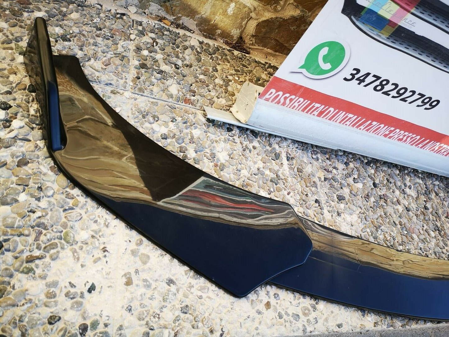 BMW SERIE 5 E60 E61 SPLITTER SOTTO PARAURTI ANTERIORE NERO LUCIDO LAMA ABS AUTOELEGANCERICAMBI