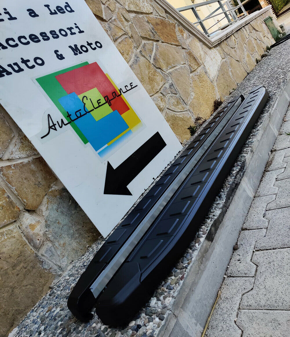 PEDANE LATERALI PER RANGE ROVER EVOQUE 2011-2018 SOTTO PORTA ALLUNINIO NERO -