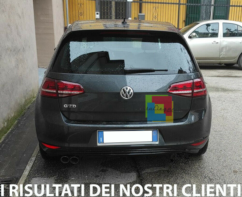 VW GOLF 7 2012-2016 DIFFUSORE SOTTO PARAURTI POSTERIORE IN ABS TUNING DOPPIO SX