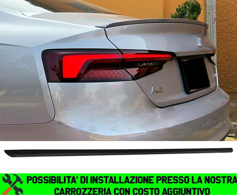 AUDI A5 5F COUPE 2016+ SPOILER POSTERIORE SUL COFANO IN ABS LOOK SLINE AUTOELEGANCERICAMBI