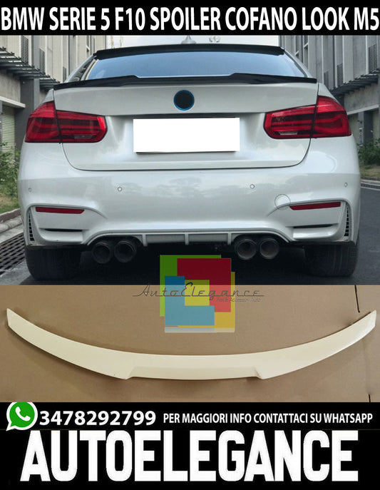 REAR BONNET SPOILER SUITABLE FOR BMW 5 SERIES F10 SEDAN 2010-2017 M5 LOOK ABS