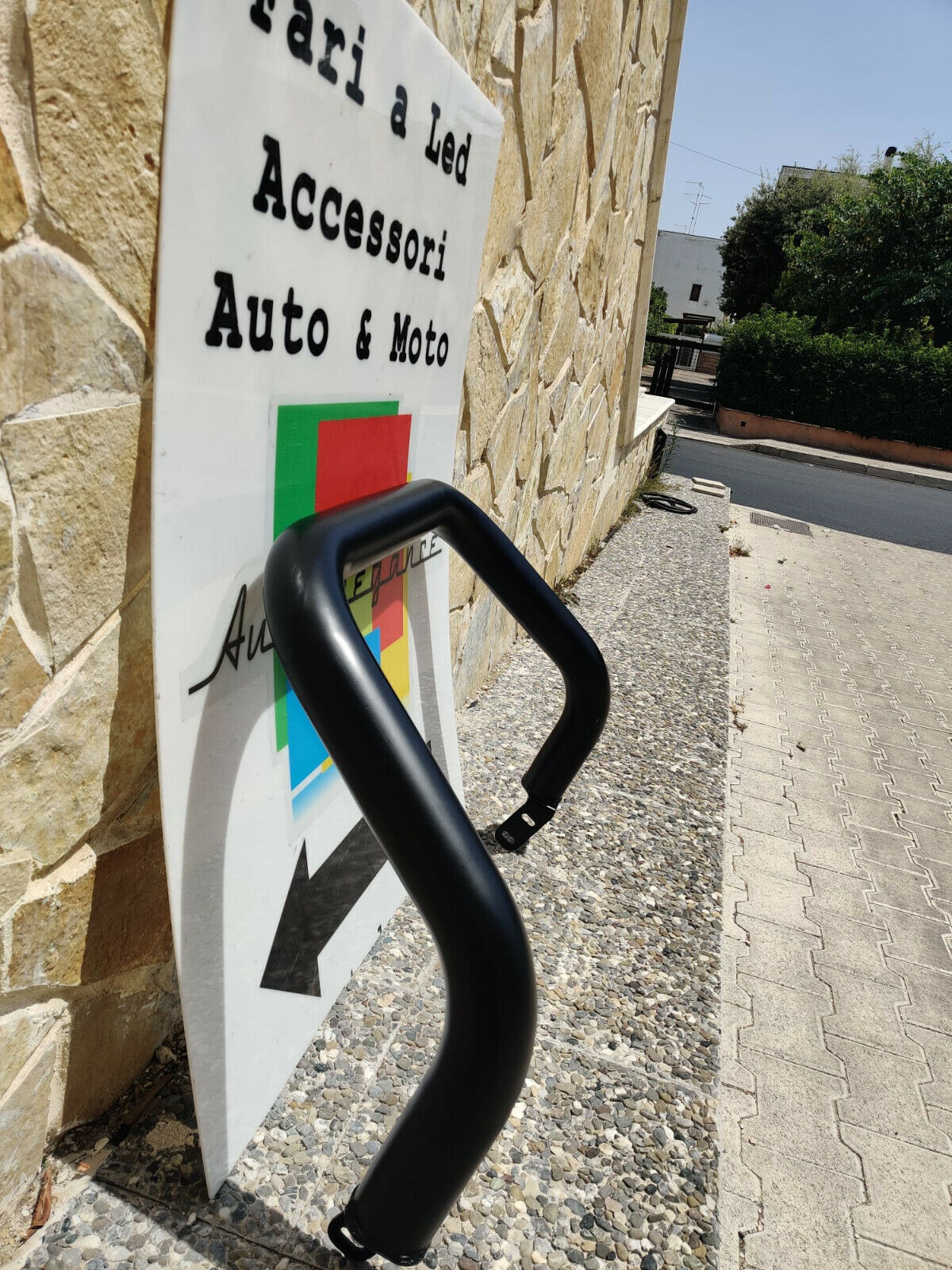 BULL BAR NERO ADATTO A FORD RANGER TK 2015+ SOTTO PARAURTI ANTERIORE AUTOELEGANCERICAMBI