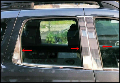 CORNICE FINESTRINI CROMATA DACIA DUSTER 2010-2018 MODANATURE CENTRALI INOX 6PZ AUTOELEGANCERICAMBI