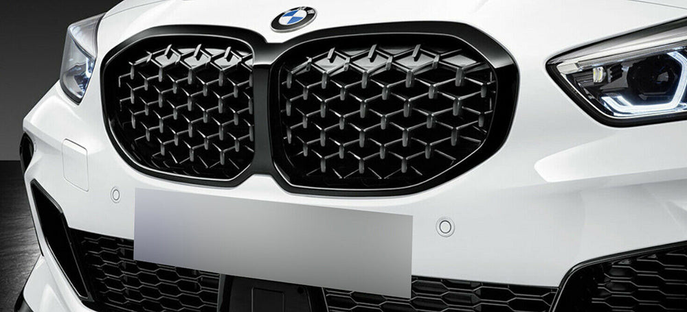 BMW SERIE 1 F40 2019+ GRIGLIA ANTERIORE DIAMANT NERO LUCIDO CALANDRA M