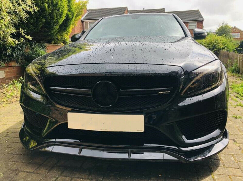 MERCEDES CLASSE C W205 SPOILER SOTTO PARAURTI ANTERIORE NERO LUCIDO