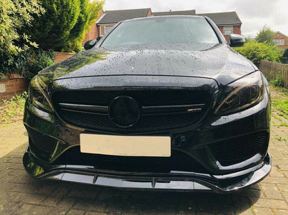 MERCEDES CLASSE C W205 SPOILER SOTTO PARAURTI ANTERIORE NERO LUCIDO