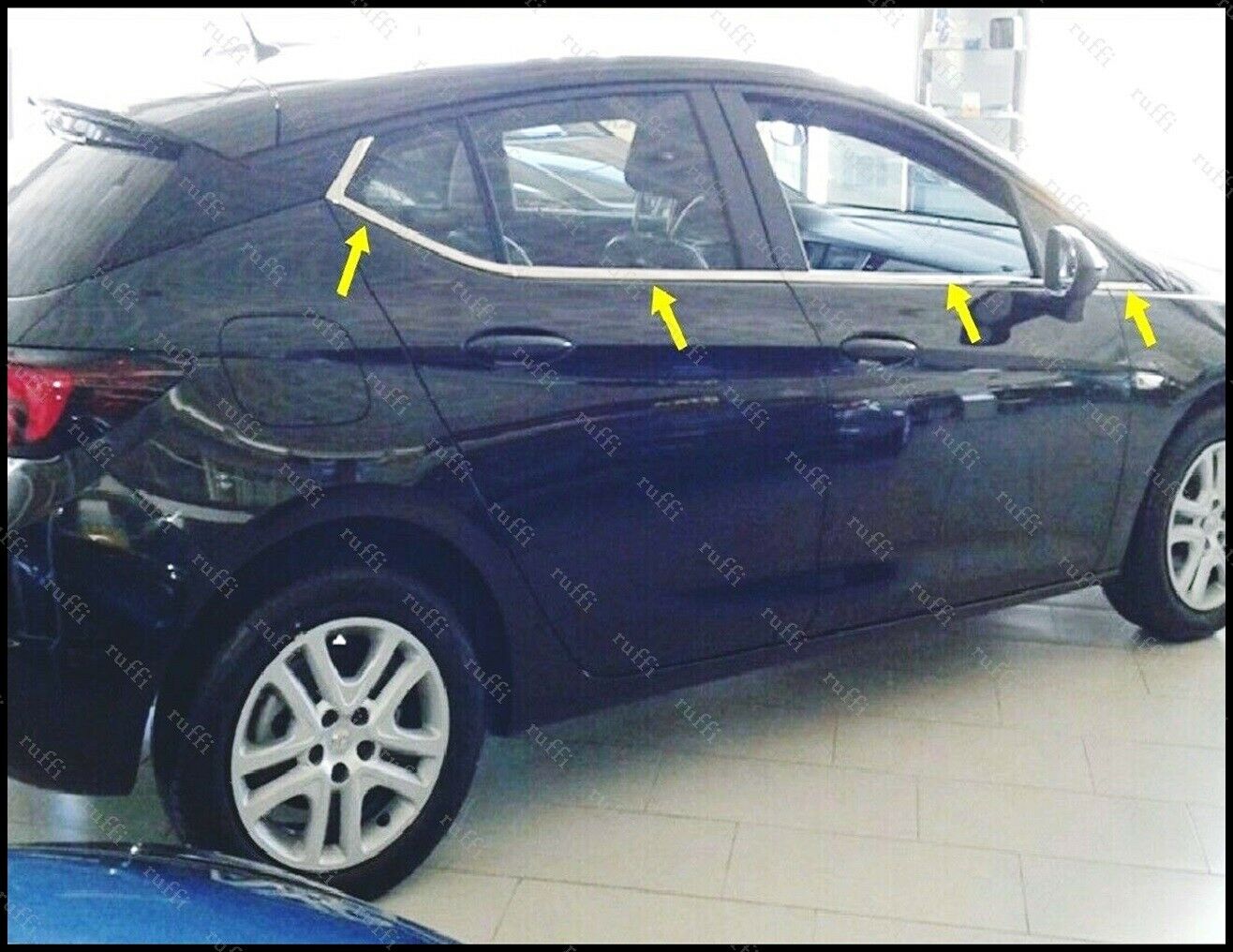 OPEL ASTRA K 2015+ LOWER WINDOW FRAME CHROME STAINLESS STEEL MOULDING