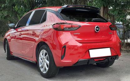 OPEL CORSA F REAR DIFFUSER OPC UNDER BUMPER GLOSS BLACK ABS / PLASTIC
