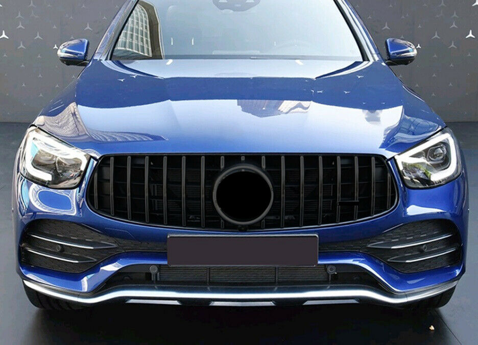 GRIGLIA ANTERIORE MERCEDES GLC C253 X253 2019+ FACELIFT PROFILI NERI PANAMERICA