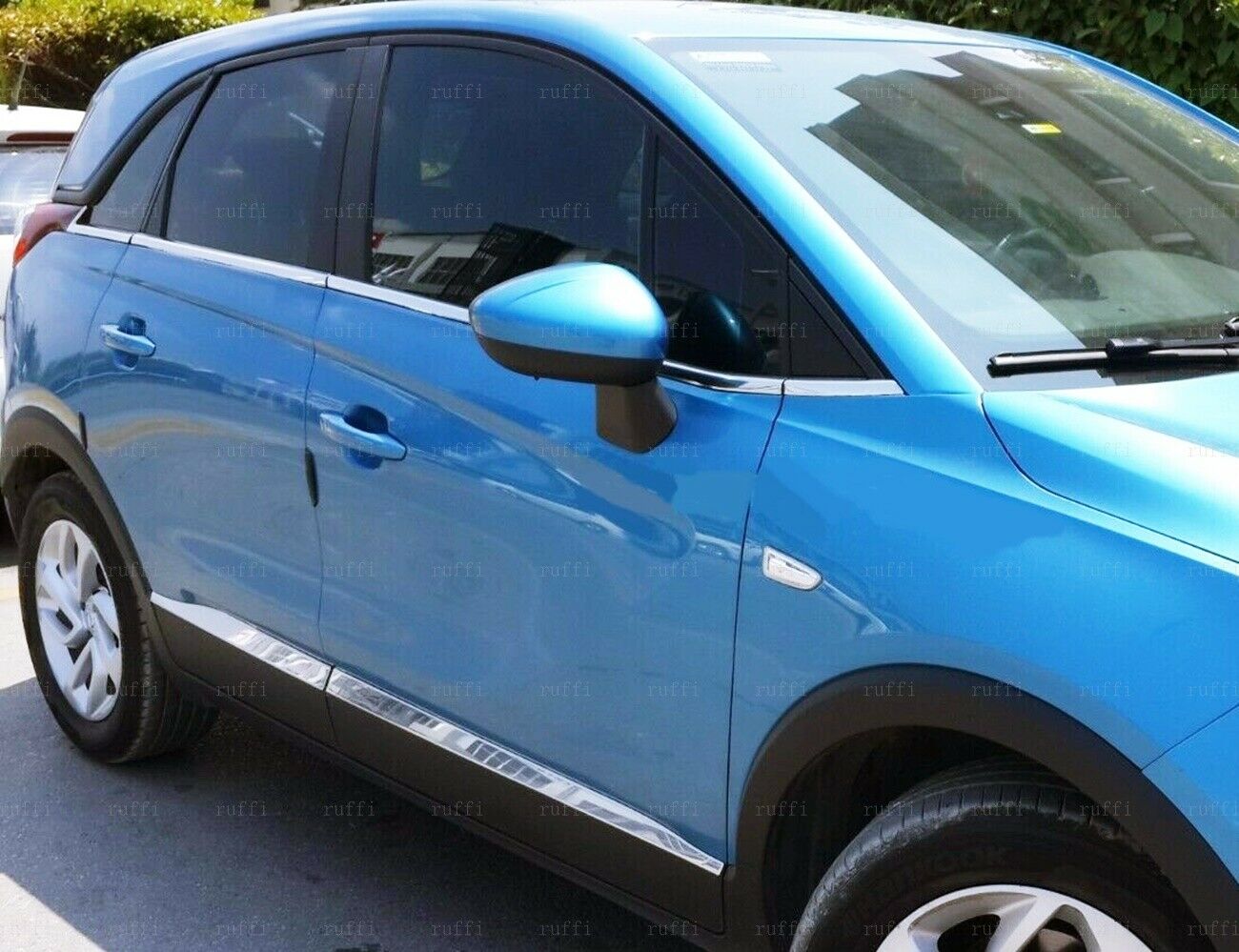CORNICE INFERIORE FINESTRINI OPEL CROSSLAND X 2017+ MODANATURA INOX CROMATE 8PZ AUTOELEGANCERICAMBI