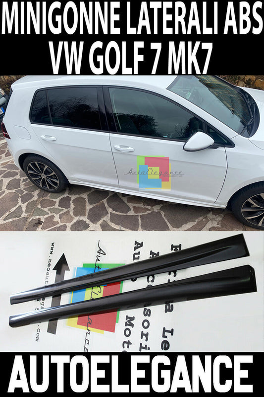 VW GOLF 7 VII 2012+ MINIGONNE SPORTIVE LATERALI SOTTO PORTA IN ABS / PLASTIC