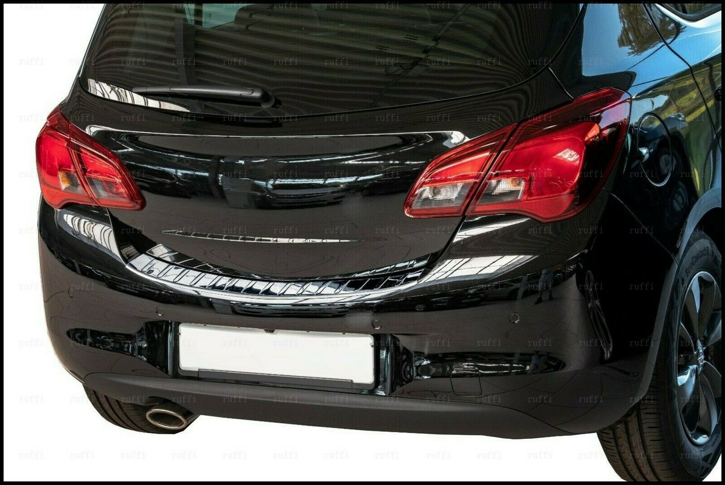 OPEL CORSA E 2014-2019 REAR HOOD PROTECTION STAINLESS STEEL CHROME MOULDING
