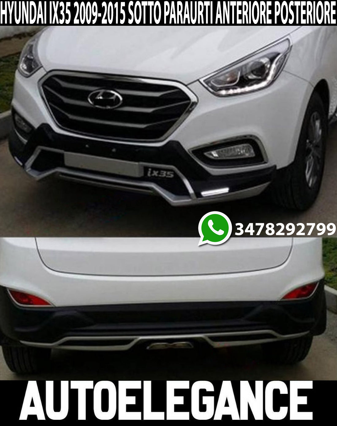 HYUNDAI IX35 2009-2015 FRONT REAR SPORTS BUMPERS ABS