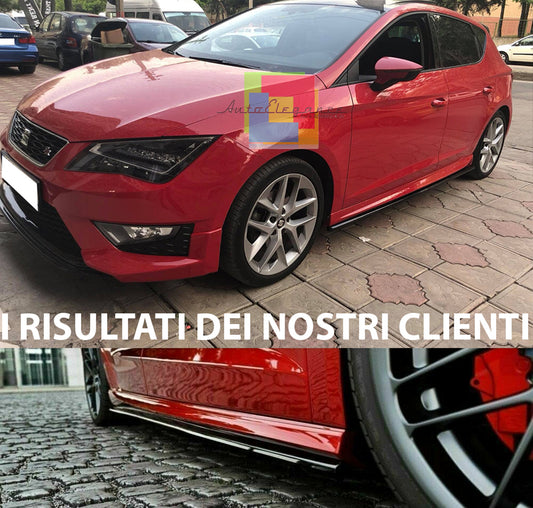 SPLITTER UNDER SIDE SKIRTS SEAT LEON 5F MK3 2012-2019 ABS GLOSSY BLACK