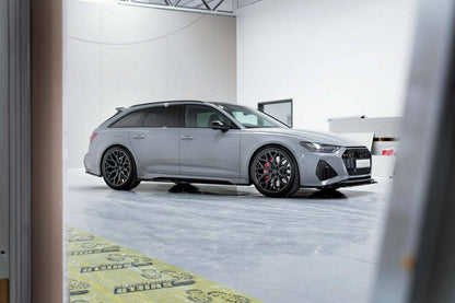 FRONT BUMPER SUITABLE FOR AUDI A6 C8 RS6 2018+ BLACK ABS SPLITTER 0019